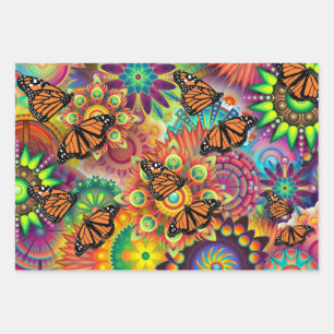 Butterfly Wrapping Paper Sheet