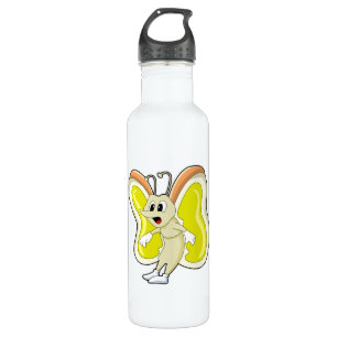 Butterfly yellow 710 ml water bottle
