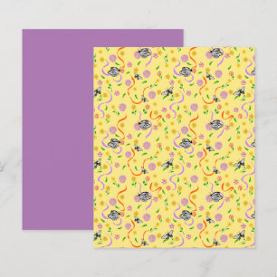 Butterfly Yellow Floral Scrapbook Paper