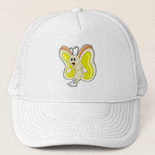 Butterfly yellow trucker hat