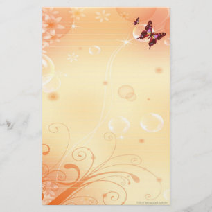 Butterflys and Bubbles Stationary Stationery
