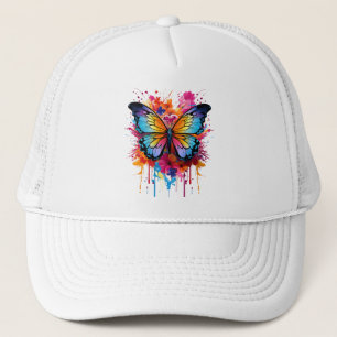 Butterfly's Colourful Splash Trucker Hat