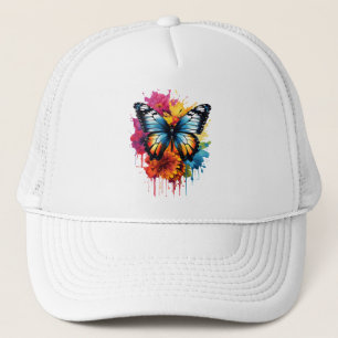Butterfly's Colourful Splash Trucker Hat
