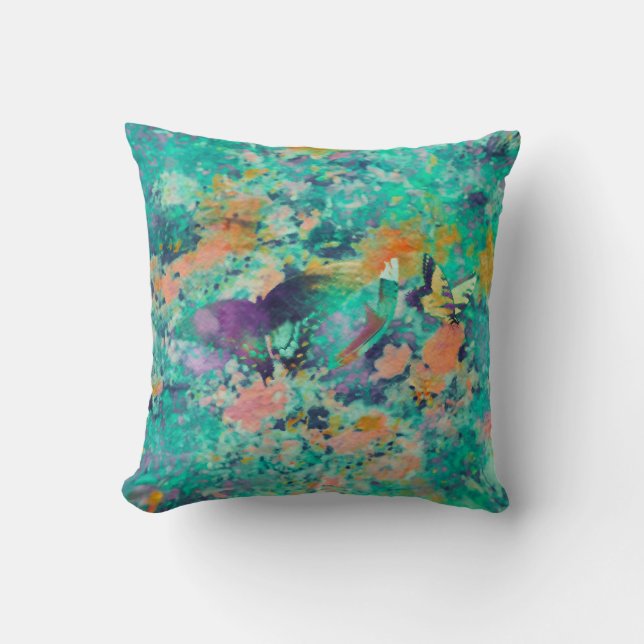 Butterflys & Feathers Cushion (Front)