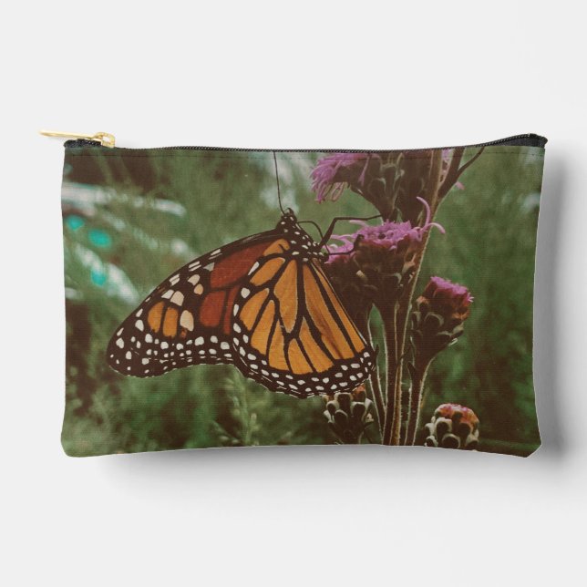 butterflys orange  accessory pouch (Front)