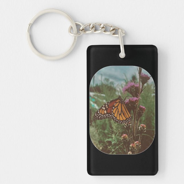 butterflys orange  key ring (Front)
