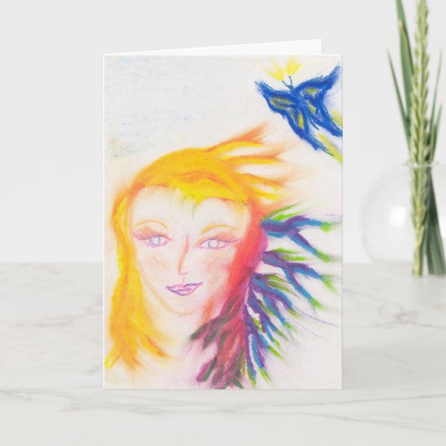 ButterflyWoman Greeting Card (Front)