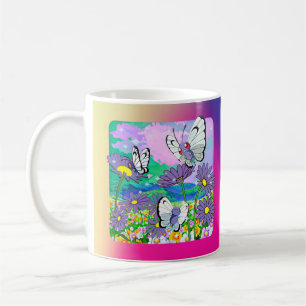 Butterfree Wildflower Mug – Cute Pastel Butterfly 