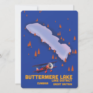 Buttermere lake, lake district travel poster