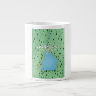 Buttermere lake, lake district travel poster large coffee mug