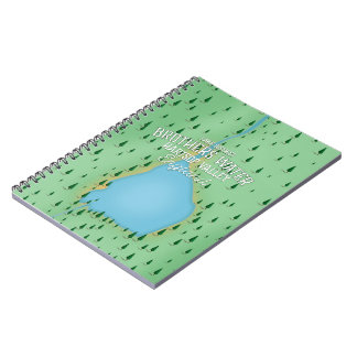 Buttermere lake, lake district travel poster notebook