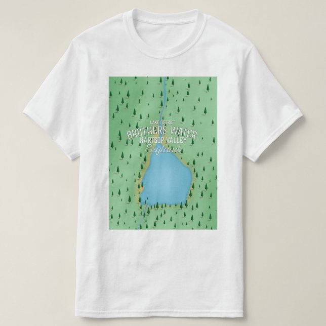 Buttermere lake, lake district travel poster T-Shirt (Design Front)