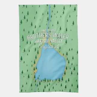 Buttermere lake, lake district travel poster tea towel