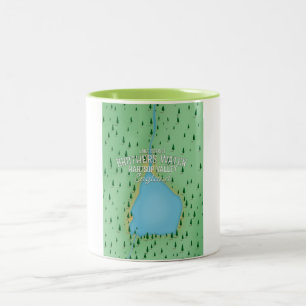 Buttermere lake, lake district travel poster Two-Tone coffee mug