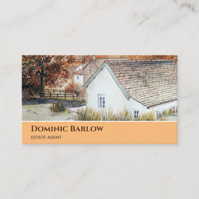 Buttermere Village Lake District Watercolor Business Card (Front)