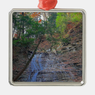 Buttermilk Falls Cuyahoga National Park Ohio Metal Tree Decoration