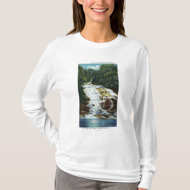 Buttermilk Farms State Park Lower Falls View T-Shirt (Front)