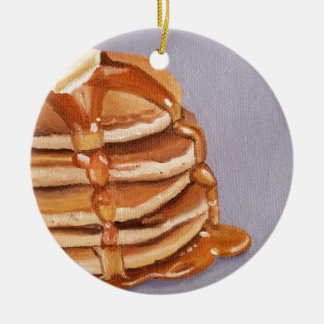 Buttermilk Pancakes Shortstack Breakfast Painting Ceramic Tree Decoration