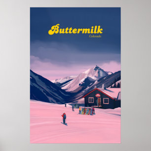Buttermilk Ski Resort Travel Poster