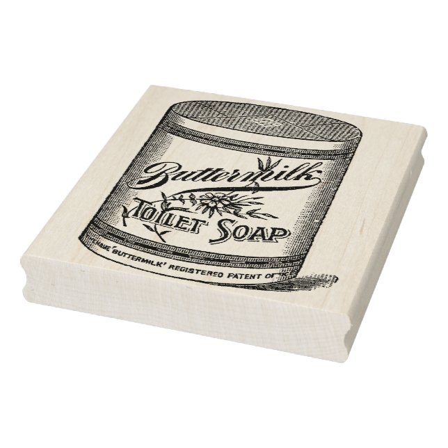 Buttermilk Toilet Soap Vintage Rubber Art Stamp (Stamp)