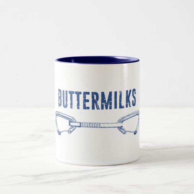 Buttermilks Rock Climbing Quickdraw Two-Tone Coffee Mug (Center)