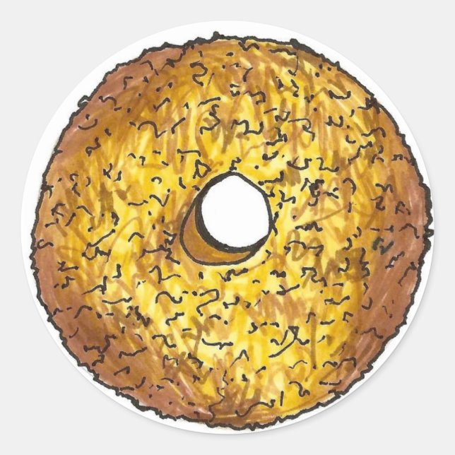Butternut Crunch Doughnut Doughnut Breakfast Pastr Classic Round Sticker (Front)