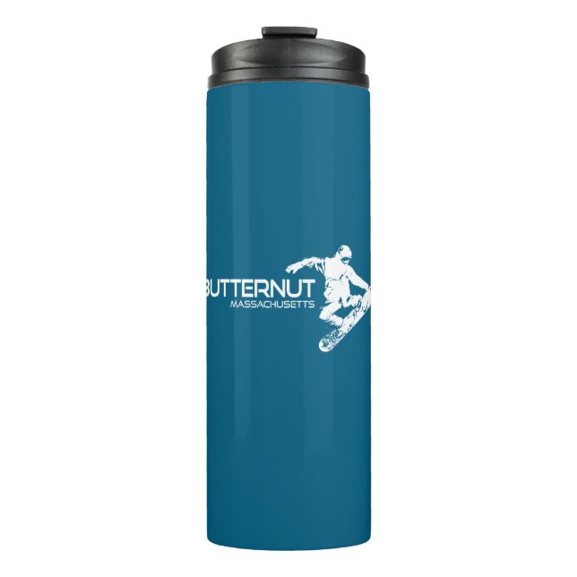 Butternut Massachusetts Ski Resort Snowboarder Thermal Tumbler (Front)