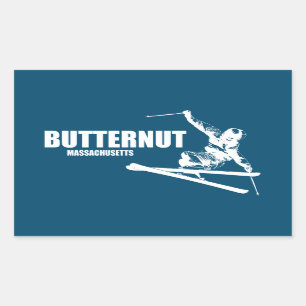 Butternut Ski Resort Skier Rectangular Sticker