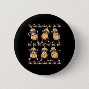 Butternut Squash Dancing Vegan Vegetable 6 Cm Round Badge