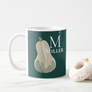Butternut Squash Thanksgiving Party Monogram Coffee Mug