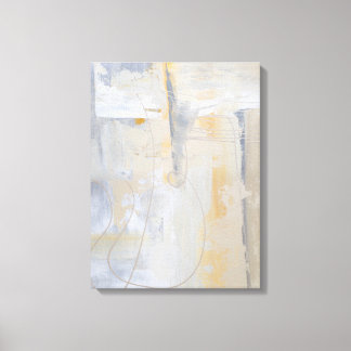 Butterscotch Grey White Modern Abstract Painting  Canvas Print