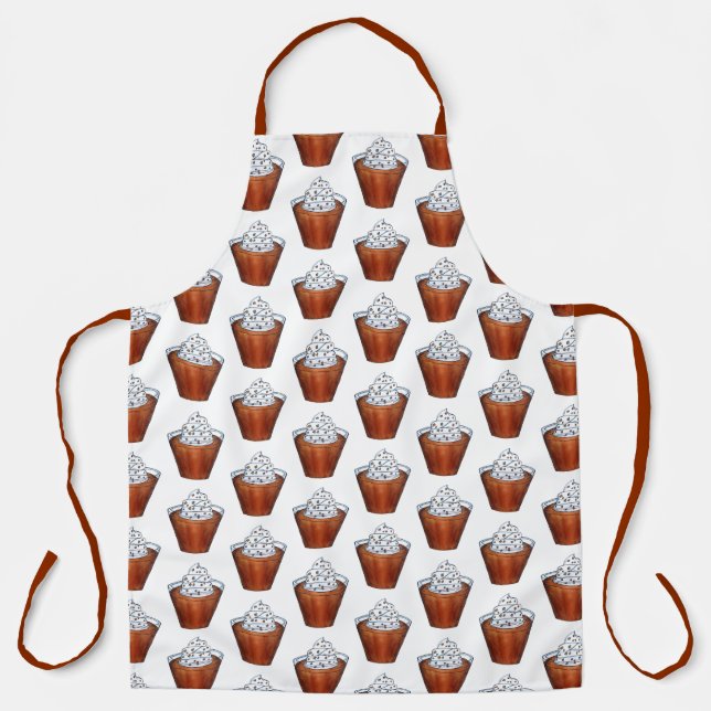 Butterscotch Pudding Whipped Cream Southern Food Apron (Front)