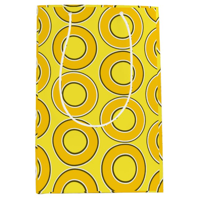 Butterscotch Retro Doughnuts Medium Gift Bag (Front)