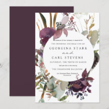 Butterum & Plum Botanical Wedding Invitation