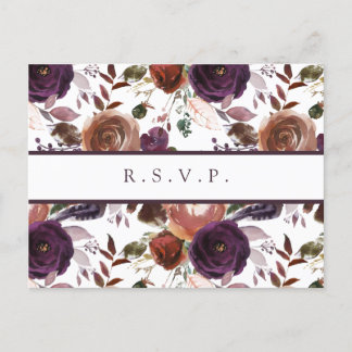 Butterum & Plum RSVP Postcard with Meal Choice