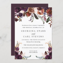 Butterum & Plum Wedding Invitation