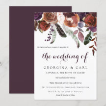 Butterum & Plum Wedding Invitation 1