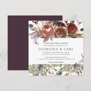 Butterum & Plum Wedding Invitation Square 1