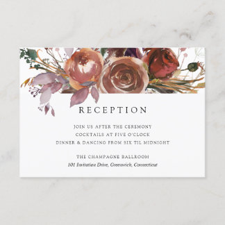 Butterum & Plum Wedding Reception Card