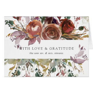 Butterum & Plum Wedding Thank You Card