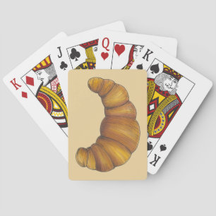 Buttery Flaky Hot Croissant Pastry French Food Playing Cards