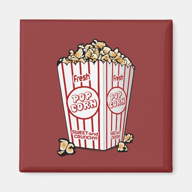 Buttery Popcorn Movie Fan Magnet (Front)
