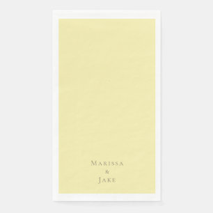 Buttery Yellow Wedding Napkin