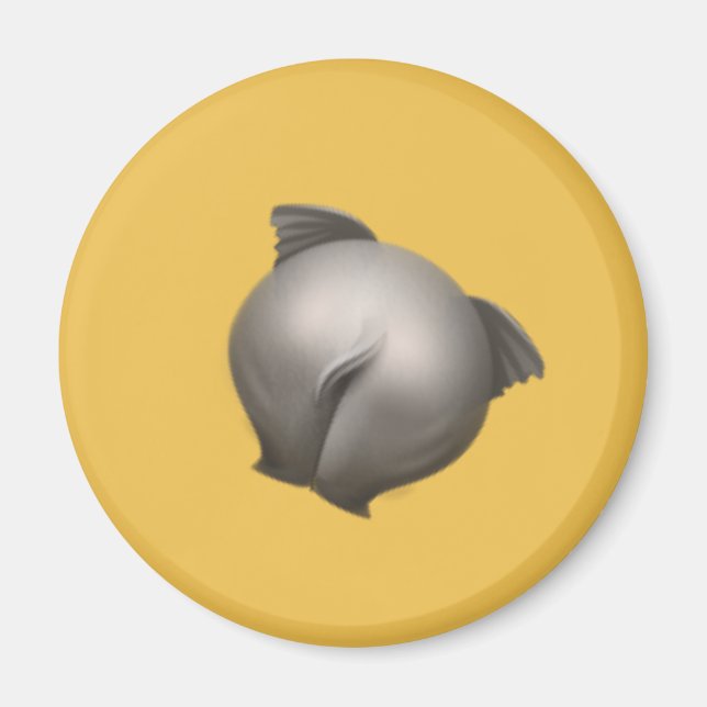 buttocks elephant magnet (Front)