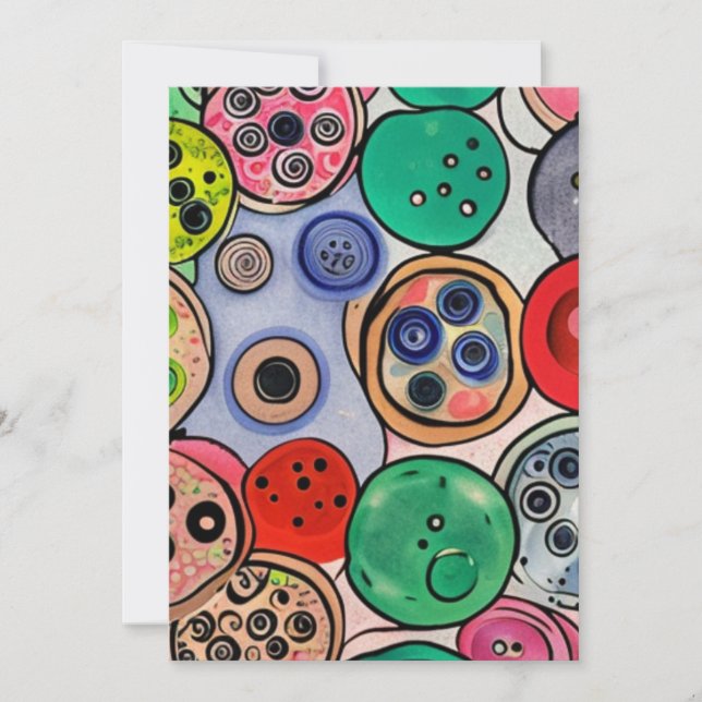 Button Art Holiday Card (Front)