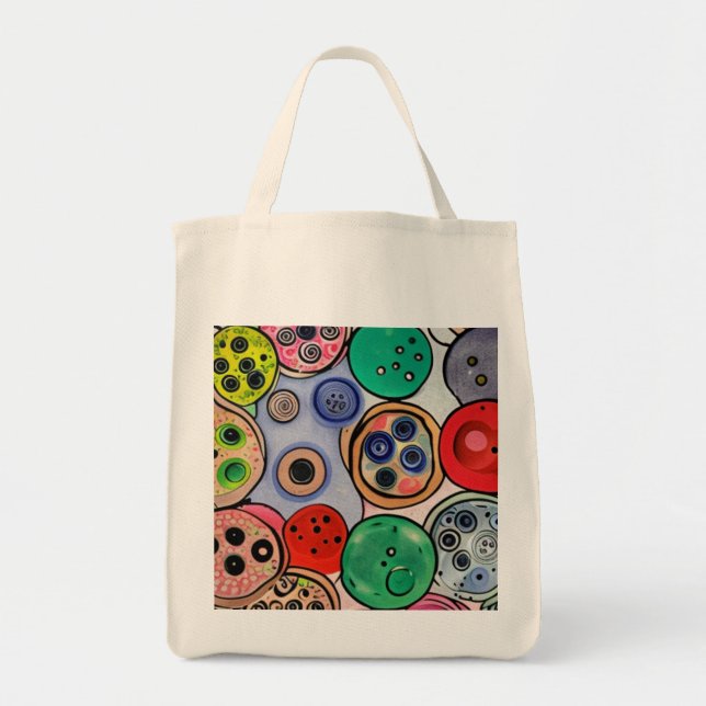 Button Art Tote Bag (Front)