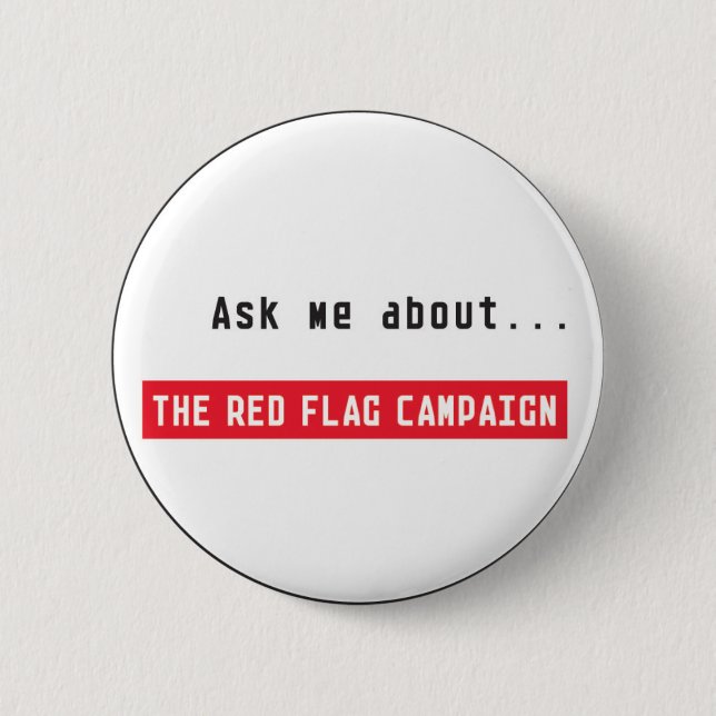 Button-Ask Me 6 Cm Round Badge (Front)