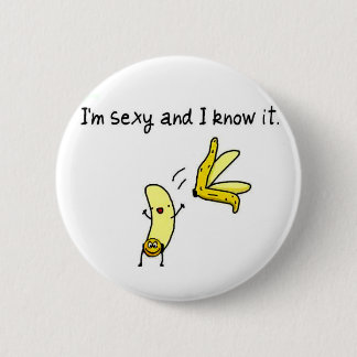 button, banana, christmas 6 cm round badge