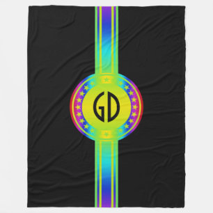 Button Banner Stars - neon coloured + your ideas Fleece Blanket