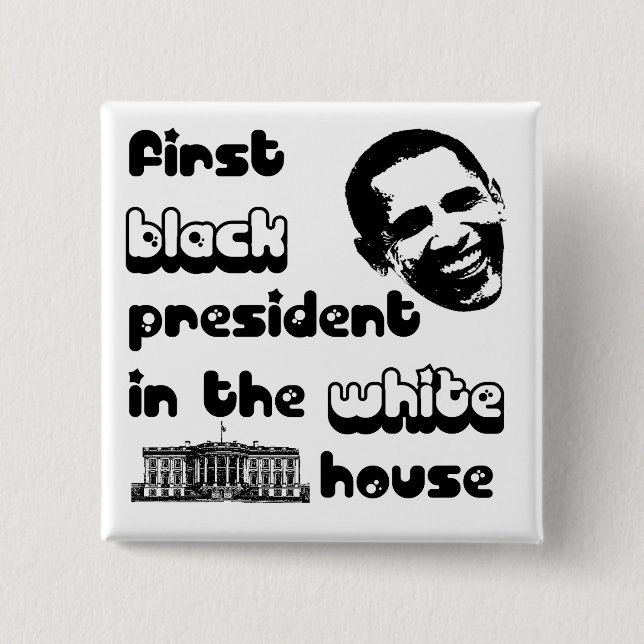 Button Black President White House (Front)